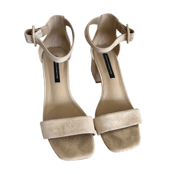 French Connection Tan Suede Heels - Picture 1 of 6